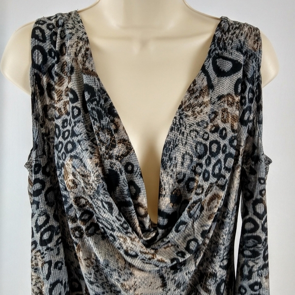 Sugar & Spice Leopard Print Cold Shoulder Dress - Picture 6 of 10